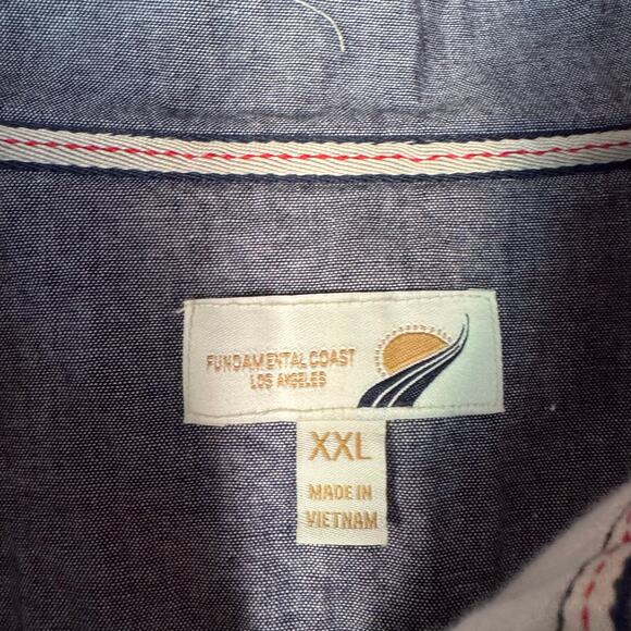 Fundamental Coast Pullover Top Men's Long Sleeve 1/4 Zip Soft Gray XXL NWT - Picture 9 of 10